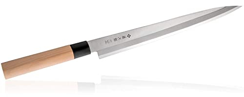 Tojiro - Coltello tradizionale giapponese, per sushi / sashimi, professionale, in acciaio molibdeno vanadio, lama ultra affilata, manico in legno Yanagiba 30 cm
