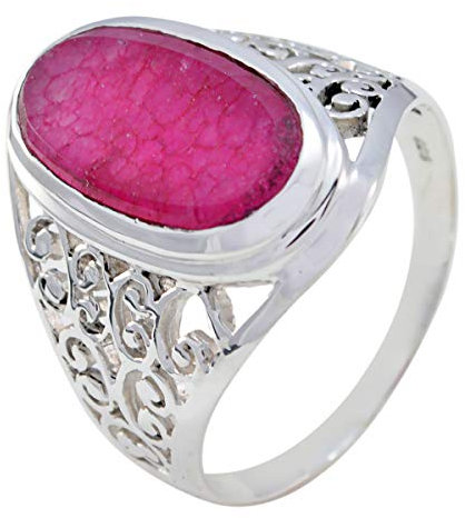 joyas plata echte edelsteine ovale form ein stein facettierter roter jaspis ring - massiver silberner roter jaspis ring - August geburt leo astrologie echte edelsteine ring