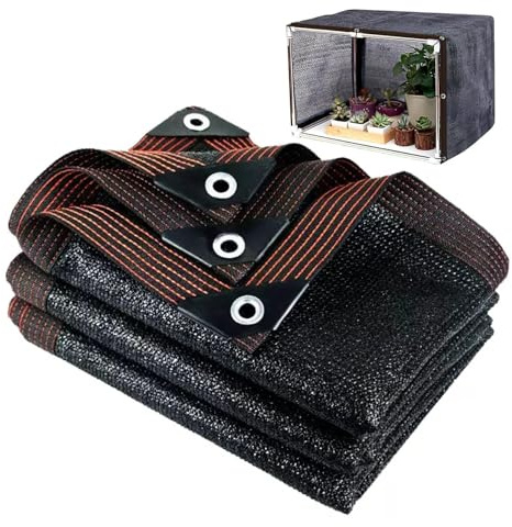 Malla De Sombreo para Invernaderos,Tela De Sombra para Plantas,Solar Sombra Paño 90%,Vela De Sombra,Red De Sombra De Protección Solar Negra,Malla Sombreadora con Ojales,Black-3×9m(9.8 * 29.5ft)