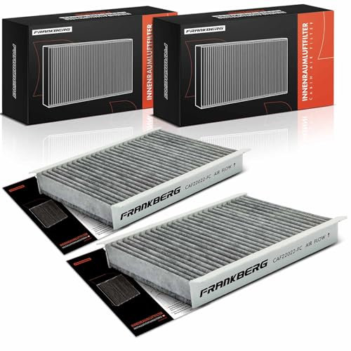 Frankberg 2x Innenraumfilter Pollenfilter mit Aktivkohle Kompatibel mit Tonale 965 500L 351 352 500X 334 Compass M6 M7 MP MV Renegade SUV B1 BU BV Replace# 71775824