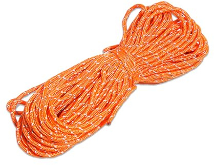 2mm Reflective Guyline Rope, Camping Cord Fluorescent Guyline Camping Paracord for Boat Camping Hiking Awning Tent Canopy(Orange, 20m)