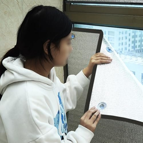 Película aislante de aluminio para ventanas de 8 mm de grosor diseñada para una protección térmica óptima y comodidad interior (110 x 100 mm)