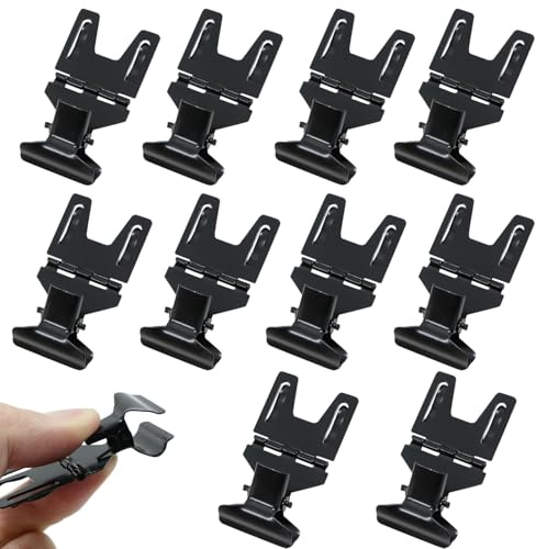 Zpeiran 10 PCS Étiquette Prix Clip Porte Cartes,Porte Étiquettes Prix Support Clip pour Cartes De Nom Accessoires De pour Magasins Et Événements (Noir)