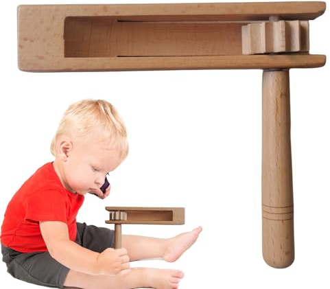 Wooden Matraca Rattle - Traditional Mexican Noise Maker | Handheld Ratchet Toy for Parties, Sports Events Celebrations, Football Games, Birthdays, Safe and Easy to Use