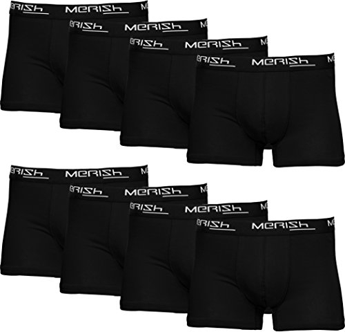 Merish Boxershorts Herren Mehrfarbig Retroshorts4er/8er Set Modell 217b, 8er Set Schwarz, Gr. M