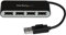 StarTech.com Concentrador Ladrón USB 2.0 de 4 Puertos con Cable Integrado - Hub Portátil USB 2.0 de 4 Puertos Alimentado por el Bus