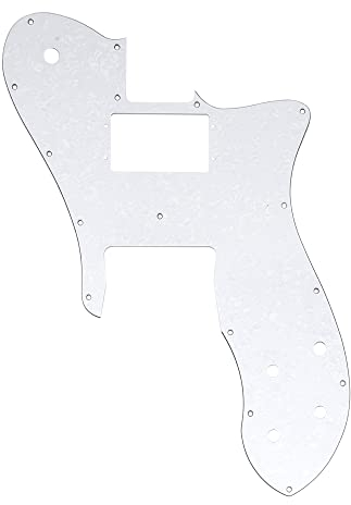 Musiclily Pro 16 Löcher Breite Palette Humbucker Gitarren Schlagbrett Pickguard für USA/Mexico Fender 72 Tele Custom Style E-Gitarre, 4-lagig White Pearl