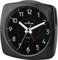 ATRIUM Wecker Analog Quarz ohne Ticken, mit Licht und Snooze Schwarz Metallic A251-7