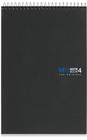 Miquelrius - Libreta Espiral Superior A5, Cuaderno Cuadriculado 5 mm, 120 Hojas Microperforadas en 4 Colores, Bloc de Notas con Tapa Dura de Cartón Rígido, Notebook The Original Reporter