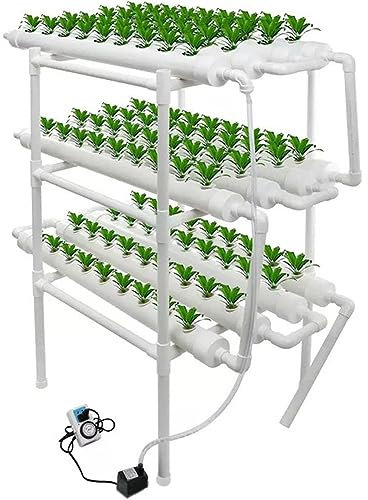 ZHEYANG Hydroponic System Grow Kit, PVC-Rohr, 108 Töpfe, Hydroponisches Anzuchtsystem Groß, Agrotonomy Tower Garden, Hydroponic Garden Für Tomaten Pflanzen 0823