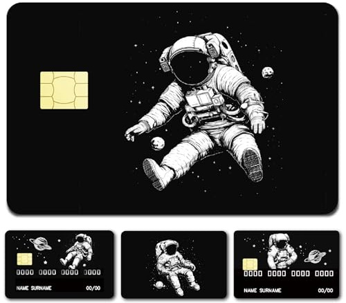 CREATCABIN 4 Estilos Piel de Tarjeta de Crédito Negra Fundas de Tarjeta de Débito Cubierta de Etiqueta Sin Burbujas Calcomanías Protectoras de Tarjetas Bancarias Personalizadas PVC Impermeable