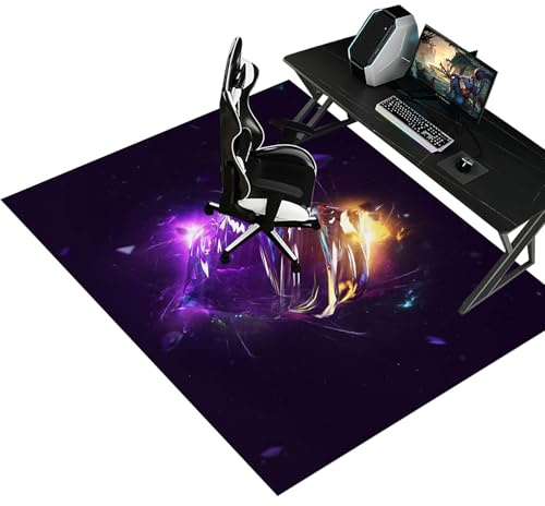 Fzamudng Protector Suelo Silla Ruedas Alfombra Silla Escritorio Antideslizante Alfombra Silla Gaming Alfombra Oficina para Silla con Ruedas Alfombra Protectora Suelo Silla Alfombra Gamer 120 x 140 cm