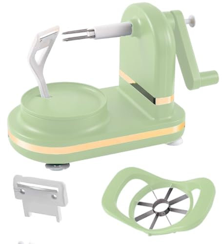 Éplucheur de pommes, éplucheur de pommes, trancheuse, éplucheur de pomme, trancheuse de pomme, éplucheur de pommes, éplucheur de pommes, outil de cuisine pour légumes, fruits, pommes de terre (vert