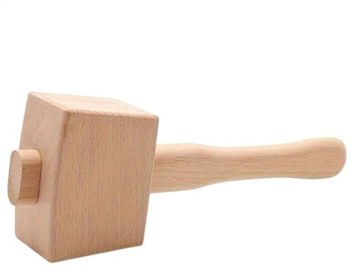 Martello in legno – Martello da falegname in legno | Martello multifunzione | Martello per la lavorazione del legno | Martello per ghiaccio esperto in legno di faggio | Martello da intaglio per la