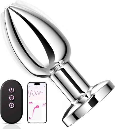Cacuola Analplug# für Frauen Männer mit Vibration KI-Sync, 10 Modi Analvibratoren für Mann Frau Buttplug Anal Plug für den Mann, Anal Vibrator Vibratorensets für Frauen Prostata Stimulation Toys