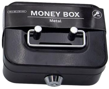 Tirelire avec clé, coffre-fort, mini tirelire en métal | Tirelire en métal robuste pour collection de pièces de monnaie pour enfants et adultes