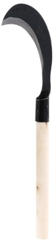 VICASKY Hoz para Desmalezar y Malezas Mango de Acero al Manganeso, Herramienta Manual para Trabajos en Huertos y Áreas Verdes Varios estilos