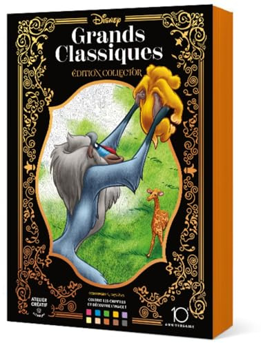 Coloriages mystères Disney - Grands classiques Tome 1 - Collector 10 ans: Colorie les chiffres et découvre l'image
