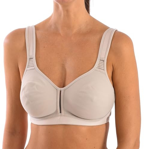 Selene, Reggiseno Contenitivo Donna con Fascia Anatomica, Senza Ferretto e Imbottitura, con Spalline Larghe Comfort, Collezione Elvira, Colore Terra, Taglia 4D
