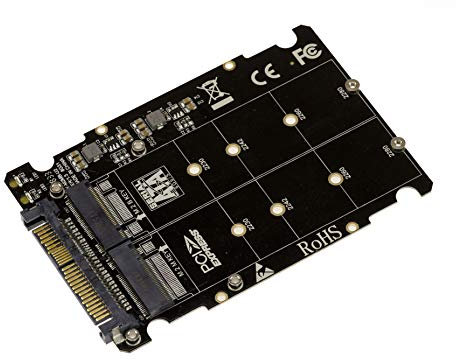 KALEA-INFORMATIQUE Adattatore per il montaggio di un SSD M.2 M Key Gen 3.0 NVMe e di un SSD M2 B Key SATA al posto di un SSD U.2 (U2 68Pin SFF-8639)