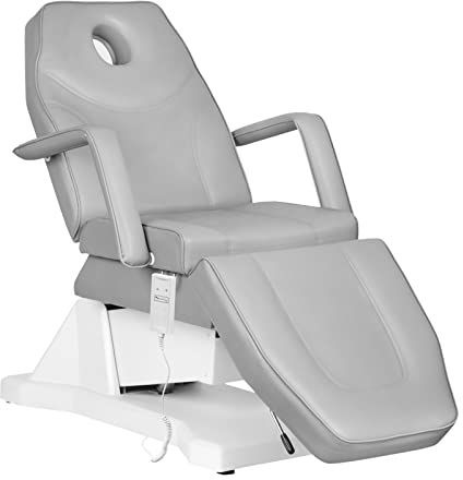 ACTIVESHOP Kosmetikliege hybrid ELEKTRISCHER KOSMETIKSTUHL Soft mit 1 Motoren Grau