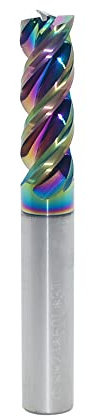 JIANXING Fraise carrée en carbure de tungstène de 8mm pour applications en aluminium et cuivre, 3 cannelures, HRC55, longueur 60mm, queue 8mm, revêtement DLC, ébauche/finition, fraises CNC (1 pièce)
