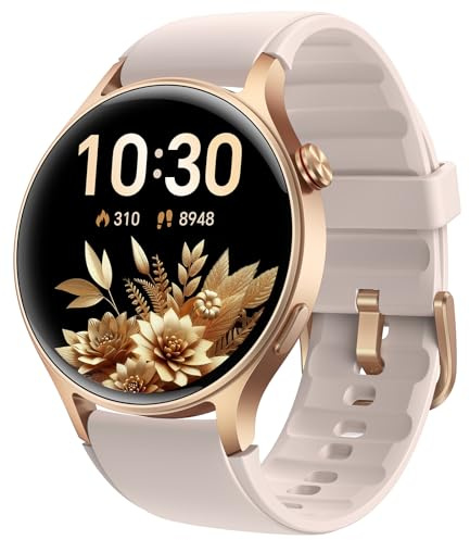 Smart Watch for Women, Answer/Make Call, 1.32'' AMOLED Ultra-Clear Screen Fitness Tracker with Heart Rate/Sleep/SpO2 Monitor, Smartwatch for iPhone/Samsung/Android, 110+ Sport Modes, 3ATM Waterproof