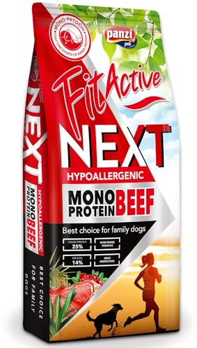 Panzi Pet - FitActive Next - Comida hipoalergénica para Perros - Proteína Mono Vacuno - Adulto - 3kg, Bovino