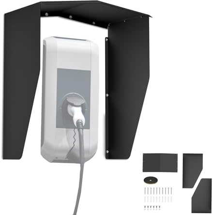 UISEBRT Protección contra la intemperie para Wallbox, techo protector para estación de carga de coche electrónico, protección contra la lluvia y protección solar, cubierta impermeable para cargador,