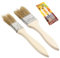 Lot de 2 pinceaux de cuisine en poils naturels - Résistant à la chaleur - Avec long manche en bois - Pour la viande, les pâtisseries, la cuisine