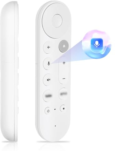 Télécommande vocale de Remplacement pour Google TV Streamer 4K Télécommande vocale avec Buzzer, Compatible avec Chromecast Google TV et Le Streaming, avec 2 Touches de Raccourci