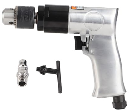 ZenithAur 3/8 tum pneumatisk borrmaskin 1800 rpm hög hastighet med 4,0 cfm luftförbrukning, 1/4NPT inlopp vändbar luftborr för borrning och gängning