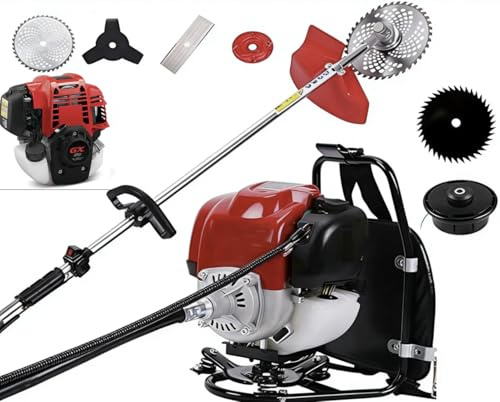 Decespugliatore a zaino GX50 7 in 1, tagliasiepi a 4 tempi, tagliabordi a benzina, decespugliatore e tosaerba