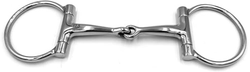 Equine Smile ES0243 Mors Western Snaffle avec anneau en D simple cassé en acier inoxydable Épaisseur de mors 16 mm (14,5 cm)
