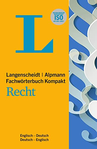 Langenscheidt Alpmann Fachwörterbuch Kompakt Recht Englisch: Englisch-Deutsch/Deutsch-Englisch (Langenscheidt Fachwörterbücher Kompakt)