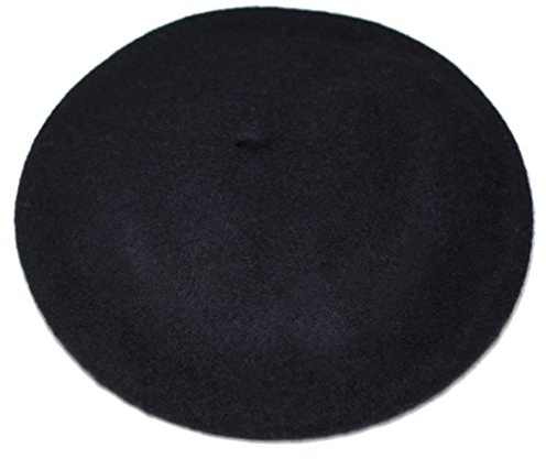AWAYTR Women French Beret Hat - Classic Parisian Style Cap (Black)