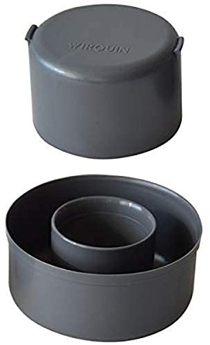 Wirquin 30719156 Godet et cloche en ABS pour bonde de douche Wirquin extra-plate, chromé, Gris