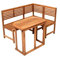 Holz Eckbank Saigon mit Tisch Gartenbank Holzbank Sitzbank Bank Gartenmöbel Parkbank Sitzgarnitur 150x100cm Hartholz