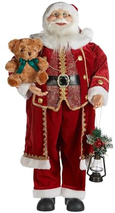 Large Standing Santa Christmas Decoration, 3ft/90cm