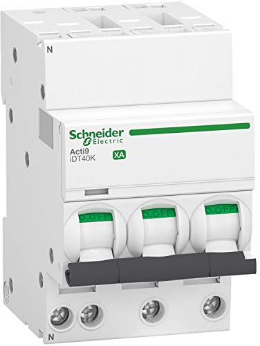 Disjoncteur Acti9 iDT40K XA - auto/vis - 3P+N 10A courbe C - 4,5kA