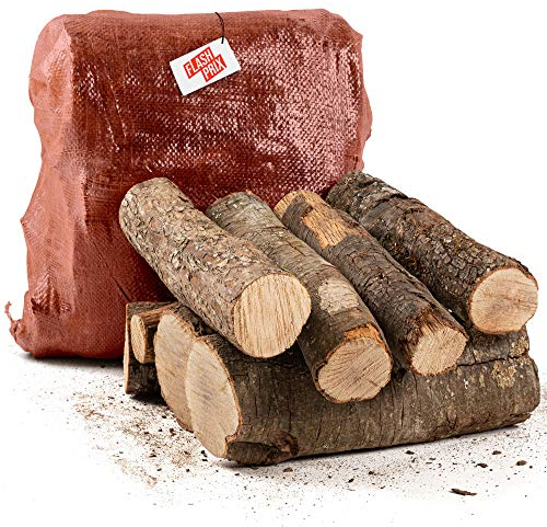 FlashPrix - 8kg de Leña de Encina Ecológica Cortada en Troncos Medianos para Uso en Barbacoa, Chimenea, Caldera y Estufa (8Kg Leña de Encina)