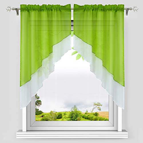 HeichkelL Skivgardiner båge, grön B x H 120 x 125 cm (varje styck)