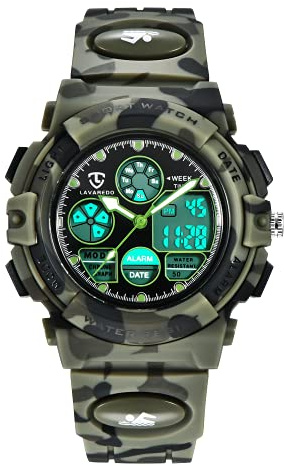 aswan watch Montre Digitale Enfant avec Chronomètre, Eclairage, Alarme, Calendrier-Montres Sport pour Fille Garcon avec Bracelet en Silicone