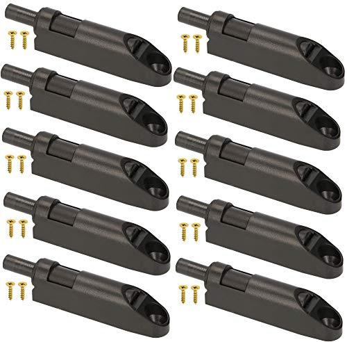 KOTARBAU® 10 x Amortiguadores para puerta de interior de mueble, Cierre suave, Tope puerta Amortiguadores de plástico, Negro, Reducción de ruido y amortiguación, Retenedor de muebles, 10uds