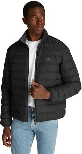 Calvin Klein Men’s Lightweight Down Quilted Jacket, Black (Ck Black), M