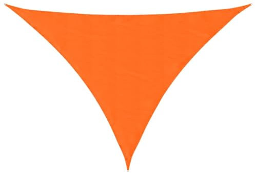 vidaXL Sonnensegel, Sonnenschutz Wasserfest Dreieckig, UV Schutz Sichtschutz für Terrasse Balkon Garten, Windschutz Regenschutz, Orange Oxford-Gewebe