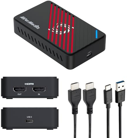 AVerMedia Tarjeta de captura HDMI 4K para transmisión, PS5/Pro, Xbox, Switch, PC, dispositivo de captura de juegos USB 3.2 para Twitch, OBS, YouTube, Discord, grabación de baja latencia, GC553Pro Live