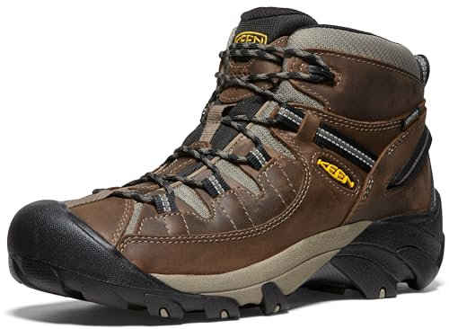 KEEN Men's Targhee 2 Mid Height Waterproof Hiking Boots,Shitake/Brindle,10