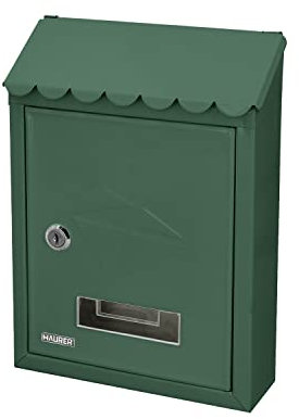 MAURER Cassetta postale in acciaio verniciato verde con tetto