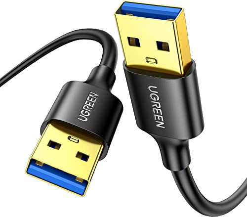 UGREEN USB Kabel 3.0 Super Speed Kabel A Stecker auf A Stecker USB Verbindungskabel kompatibel mit Drucker, Modems, Festplatten, Kameras usw. (0.5m)